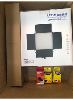 RGB Fill Light Live Lighting Lamp Led 660 PRO Photography Lamp Rechargeable Flat Panel Tricolor Lamp-Specifications:LED660PRO-(RGB Three-color Light) Adapter Remote Control Storage Bag 2 Battery Charger Tripod