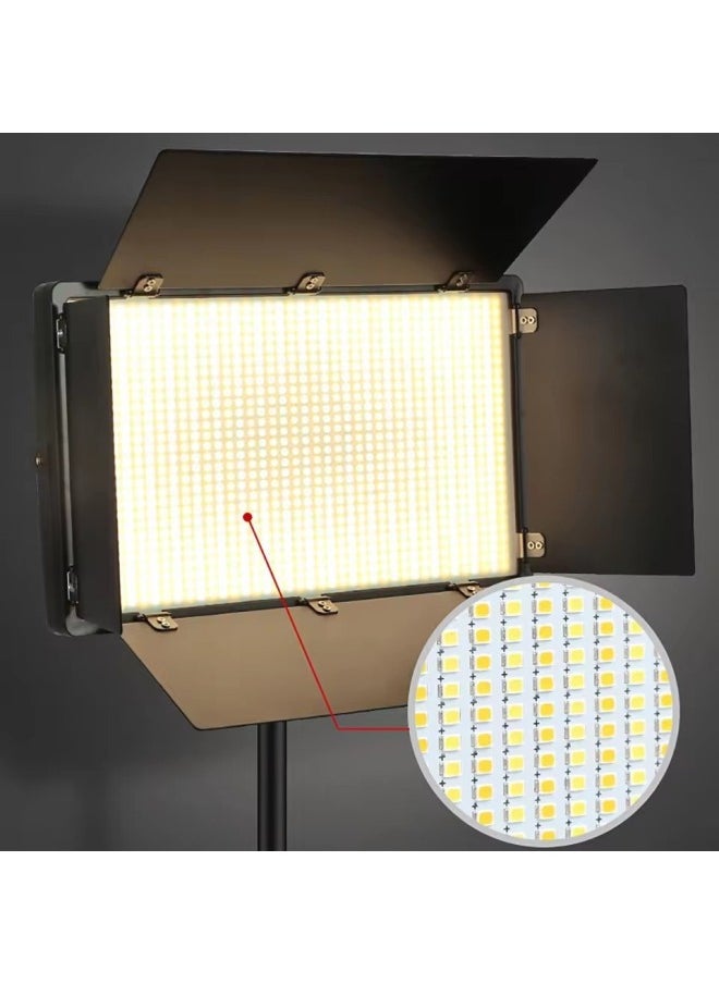Generic - RGB Fill Light Live Lighting Lamp Led 660 PRO Photography Lamp Rechargeable Flat Panel Tricolor Lamp-Specifications:LED660PRO-(RGB Three-color Light) Adapter Remote Control Storage Bag 2 Battery Charger Tripod - Image 1
