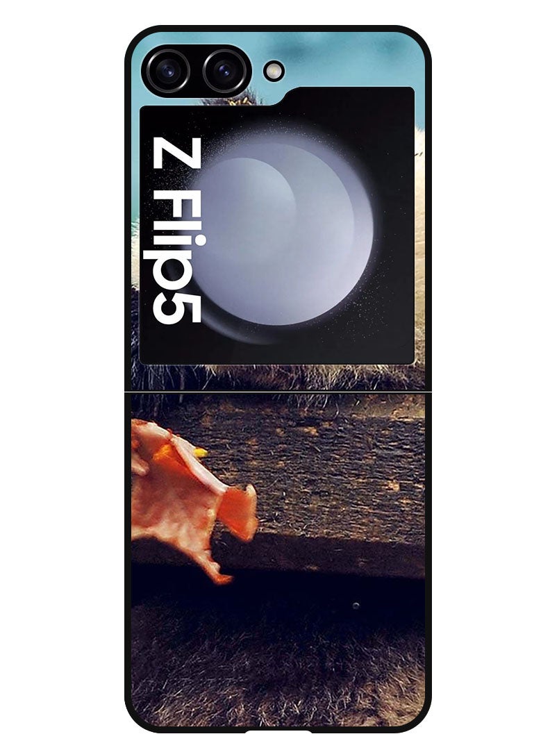 Theodor Protective Case Anti Scratch Shock Proof Bumper Cover For Samsung Galaxy Z Flip 5 Real Panda - Image 1