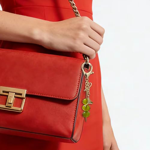 Madison Tyler Martini Olive Cute Keychains for Women | Green Bag Charms for Handbags | Gold Plated Purse Charms for Handbags Trendy - Image 2