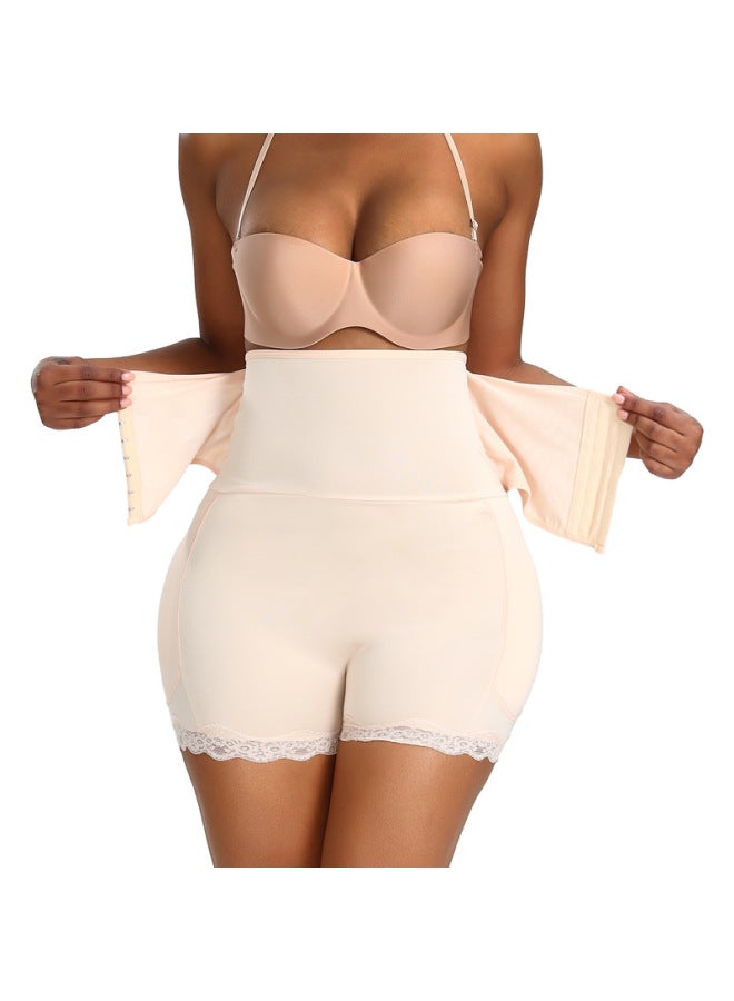 Plus-size High-waisted Boxer Briefs With Tummy Control, 3d Hip Pads For Enhancing Hips And Buttocks, Double Waist Control, Seamless Shapewear For Lifting And Enhancing The