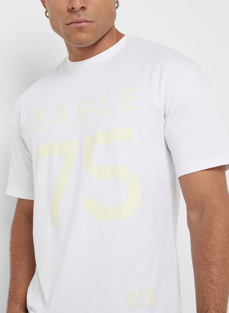 Seventy Five Graphic Print Oversized T-Shirt