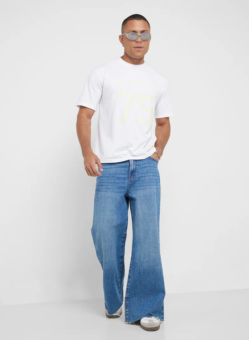 Seventy Five Graphic Print Oversized T-Shirt