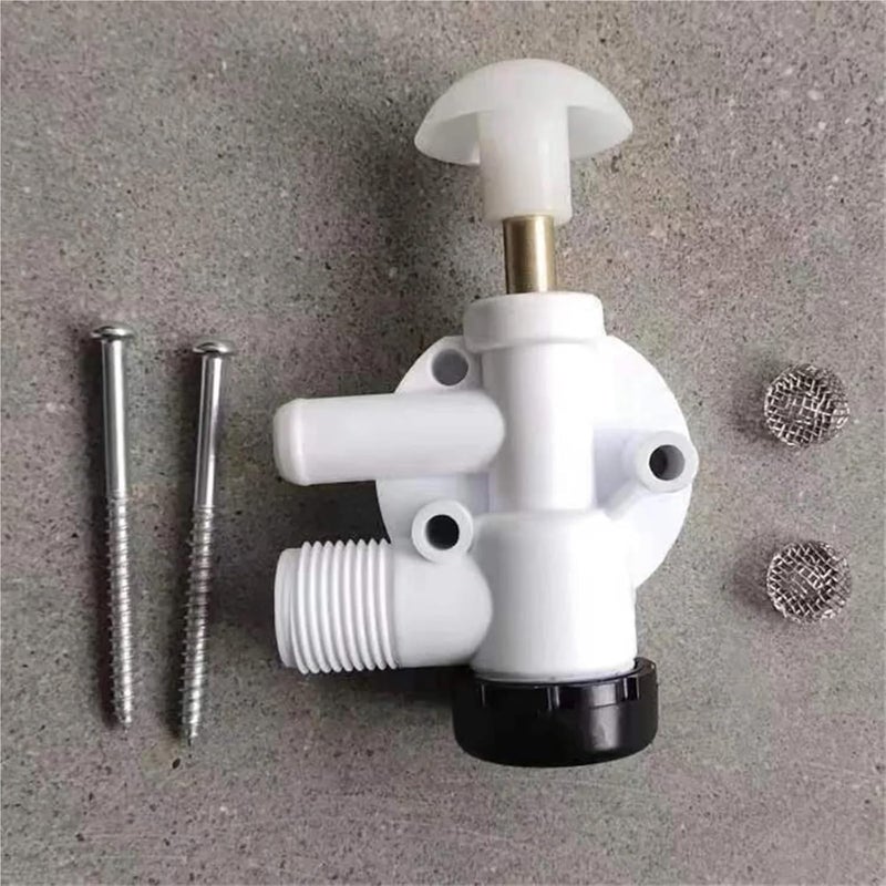 Toilet Water Valve Kit for RV Water Valve Assembly Trailer Toilet Repair Kit Pedal Flush Toilets for Camper Pedal-Flush - Image 3