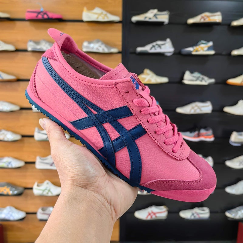 أونيتسوكا تايجر جلد طبيعي من الطبقة الأولى أحذية Onitsuka Tiger T-Toe سلسلة Mexic66 كلاسيكية رجعية للأزواج - Image 1