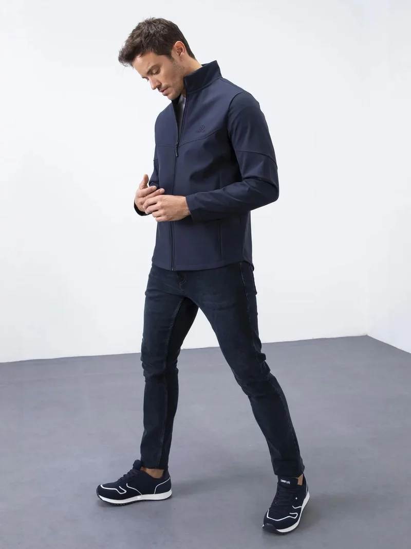 تومي لايف TOMMY Men's Solid Scuba Zip-Front Jacket