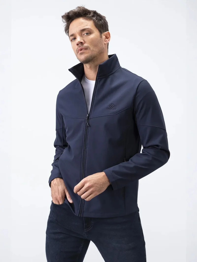 تومي لايف TOMMY Men's Solid Scuba Zip-Front Jacket