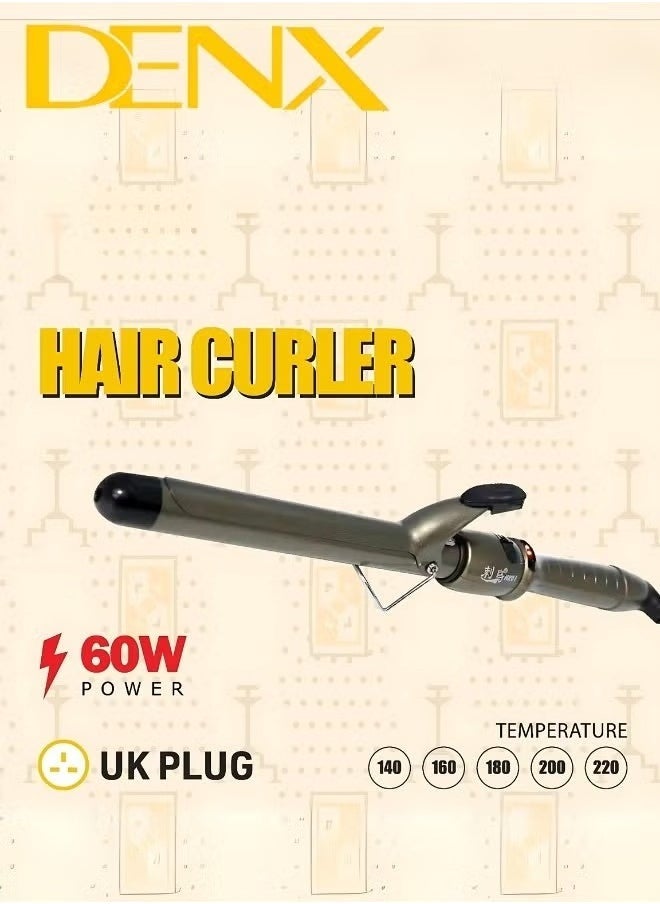 Denx Curly Hair Styling And Curling Device | Hair Curling Iron With 5 Temperature Settings From Denex Dx1346 - Image 2