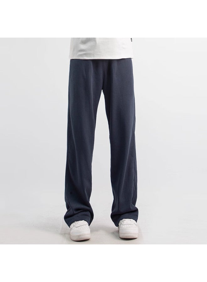 Maybeyond Men's Pants, Autumn And Winter Season, Draping Loose-fit Sports Casual Pants Style Slimming Straight-leg Trousers, Mx19 Royal Blue 2XL - Image 3