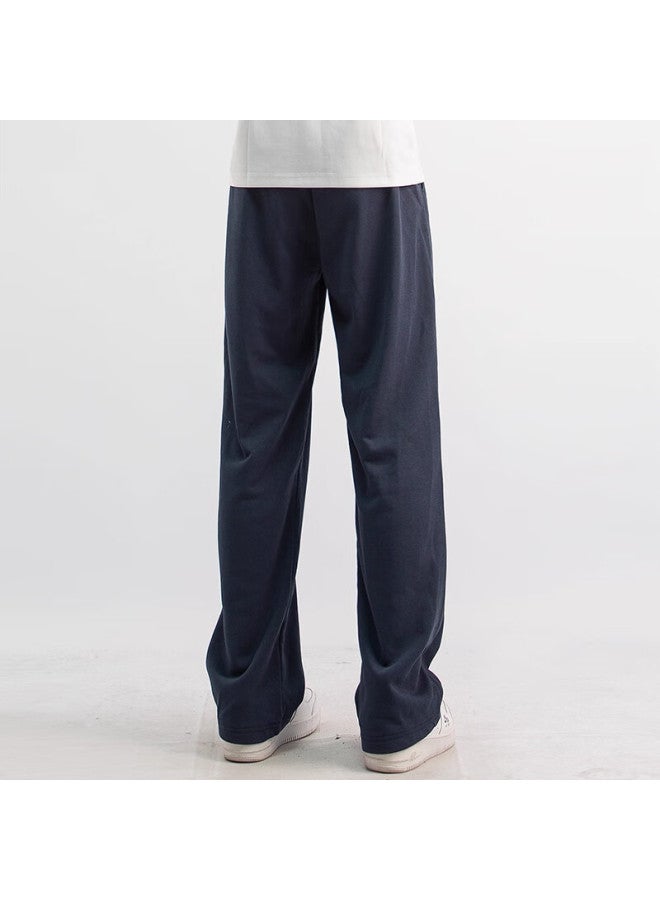 Maybeyond Men's Pants, Autumn And Winter Season, Draping Loose-fit Sports Casual Pants Style Slimming Straight-leg Trousers, Mx19 Royal Blue 2XL - Image 1