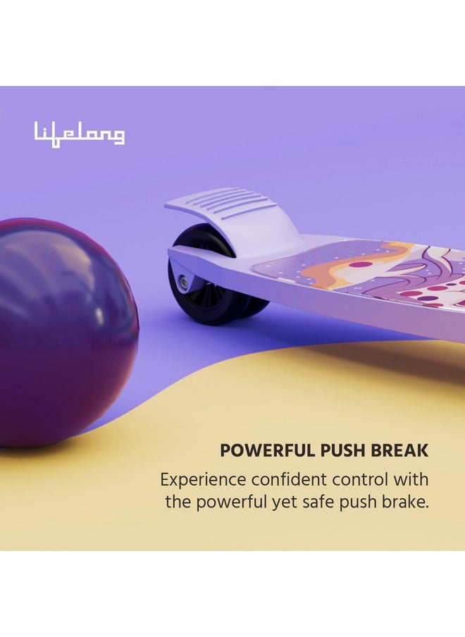 Lifelong Lifelong LLKS14 Kick Scooter with Adjustable Height & LED Wheels (Max User Weight: 50kg) Kids Scooter (Purple & Black, Pack of 1)  - Image 4