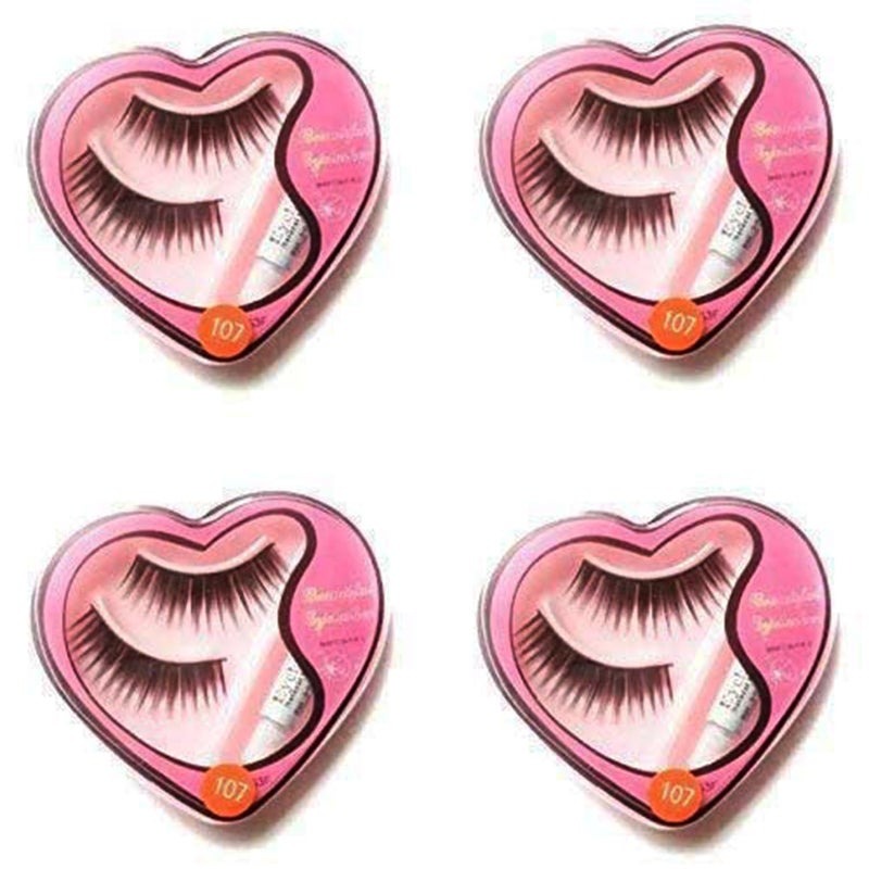 Hanumex Black Long False Eyelashes with Precision Glue for Stunning Eye Makeup  Premium 3D Faux Mink Fake Eyelash Set for Captivating NaturalLooking Lashes - Image 1