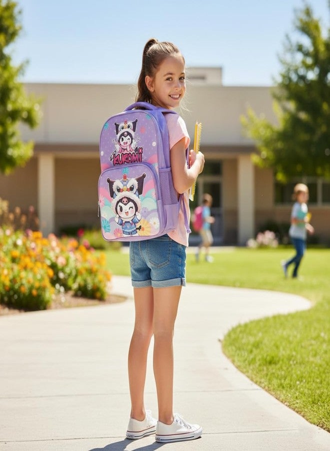 ستايلبيس حقيبة ظهر مدرسية للأطفال من ستايل بيس، سعة 25 لترًا، للبنات والأولاد | مثالية للمدرسة والنزهات والسفر | 17 بوصة، 3 أقسام، مقاومة للماء، متعددة الأغراض للأطفال (Pupple) - Image 2