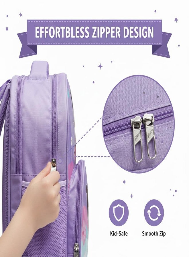 ستايلبيس حقيبة ظهر مدرسية للأطفال من ستايل بيس، سعة 25 لترًا، للبنات والأولاد | مثالية للمدرسة والنزهات والسفر | 17 بوصة، 3 أقسام، مقاومة للماء، متعددة الأغراض للأطفال (Pupple) - Image 5