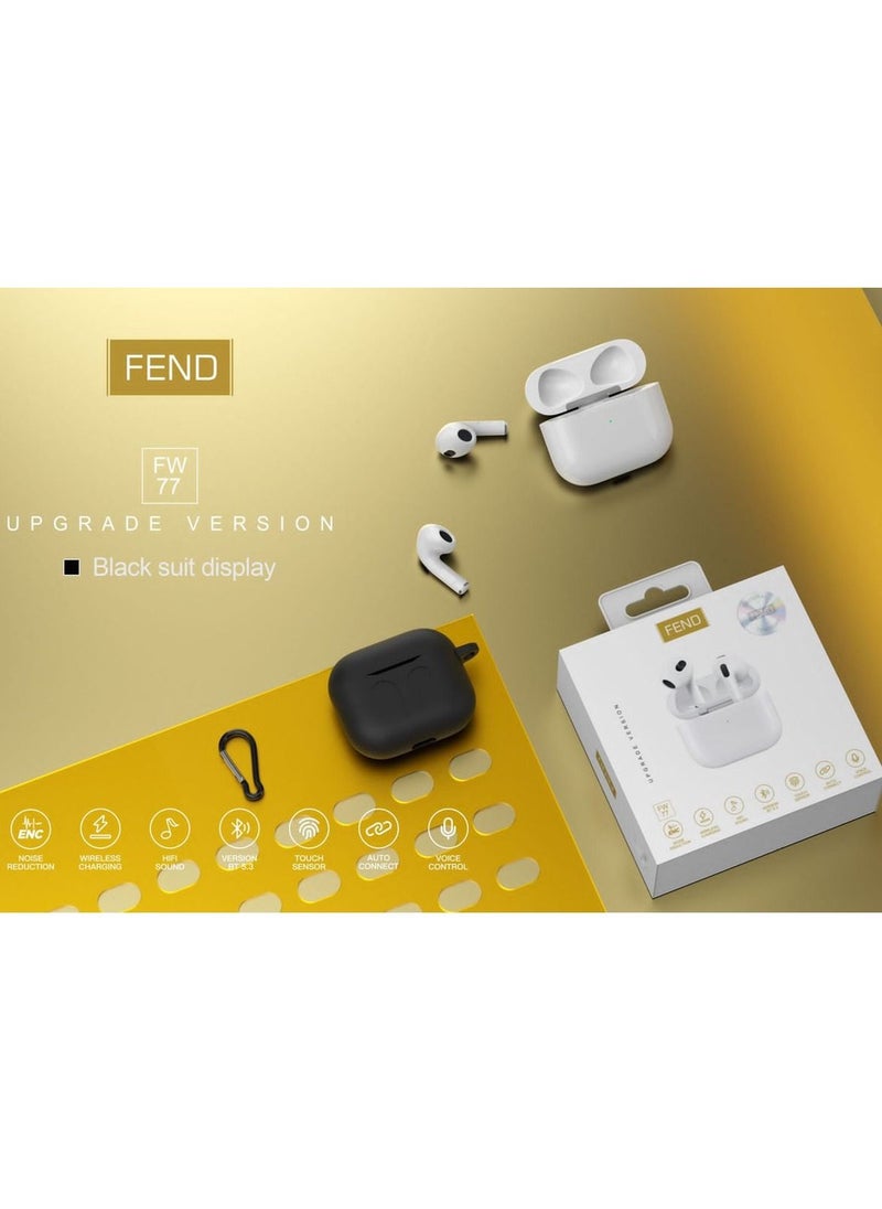 FEND - FW77 Wireless Bluetooth Earbuds With Noise Reduction, Volume Control and Touch Sensor Designed For iPhone 11 Pro - Image 1