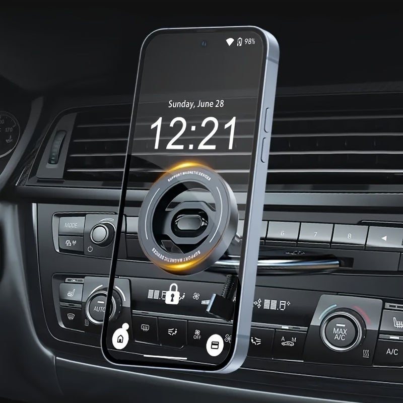Black Magnetic Car Phone Holder for CD Slot 360 Rotation - Image 5