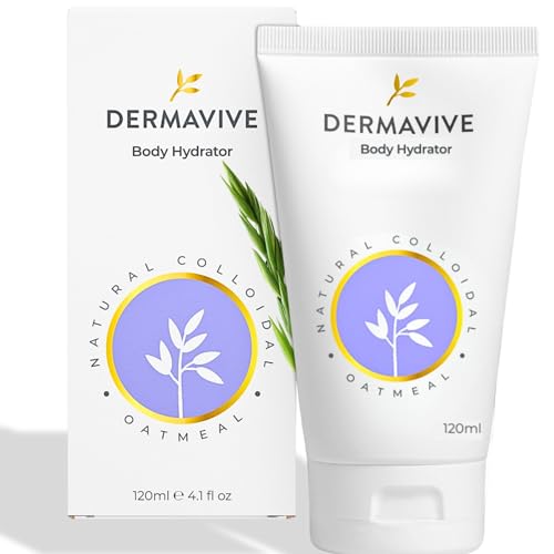Dermavive Oatmeal Body Hydrator – Colloidal Oatmeal Moisturizing Oil for Itchy, Dry, Flaky & Sensitive Skin – Nourishing After-Shower Body Oil for Kids, Teens & Adults – 120ml (4.05 fl oz) - Image 1