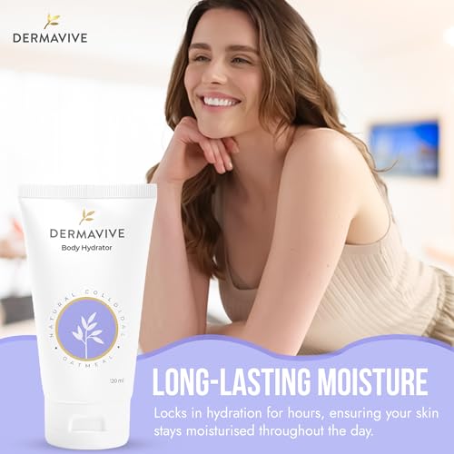 Dermavive Oatmeal Body Hydrator – Colloidal Oatmeal Moisturizing Oil for Itchy, Dry, Flaky & Sensitive Skin – Nourishing After-Shower Body Oil for Kids, Teens & Adults – 120ml (4.05 fl oz) - Image 4