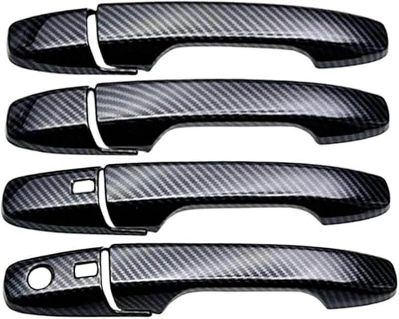 Carbon Fiber Print Exterior Door Handle Cover For Toyota Yaris Ativ Vios 2022 Smart Keyhole Lock - Image 5