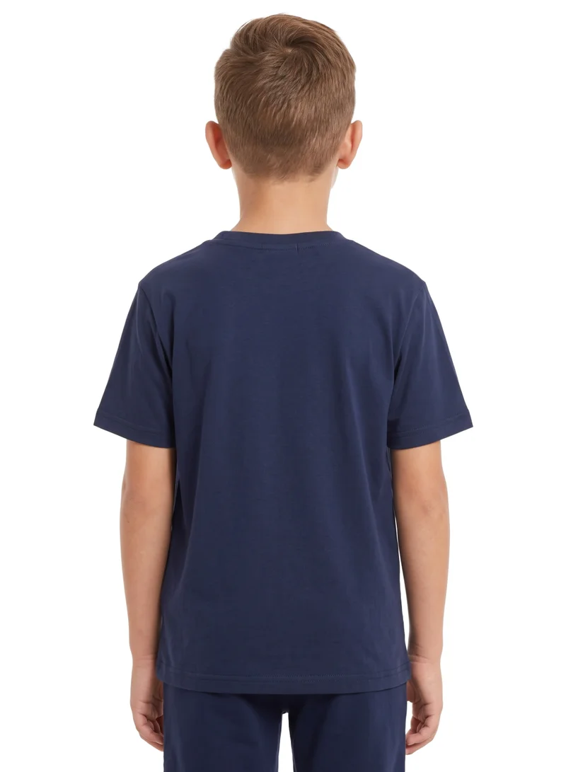 السنافر The Smurfs “True Blue” Boys Regular T-Shirt | Character Graphic Print Casual Crew Neck Cotton Tee