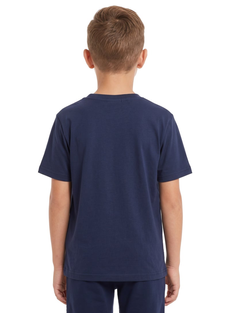 The Smurfs “True Blue” Boys Regular T-Shirt | Character Graphic Print Casual Crew Neck Cotton Tee - Image 2