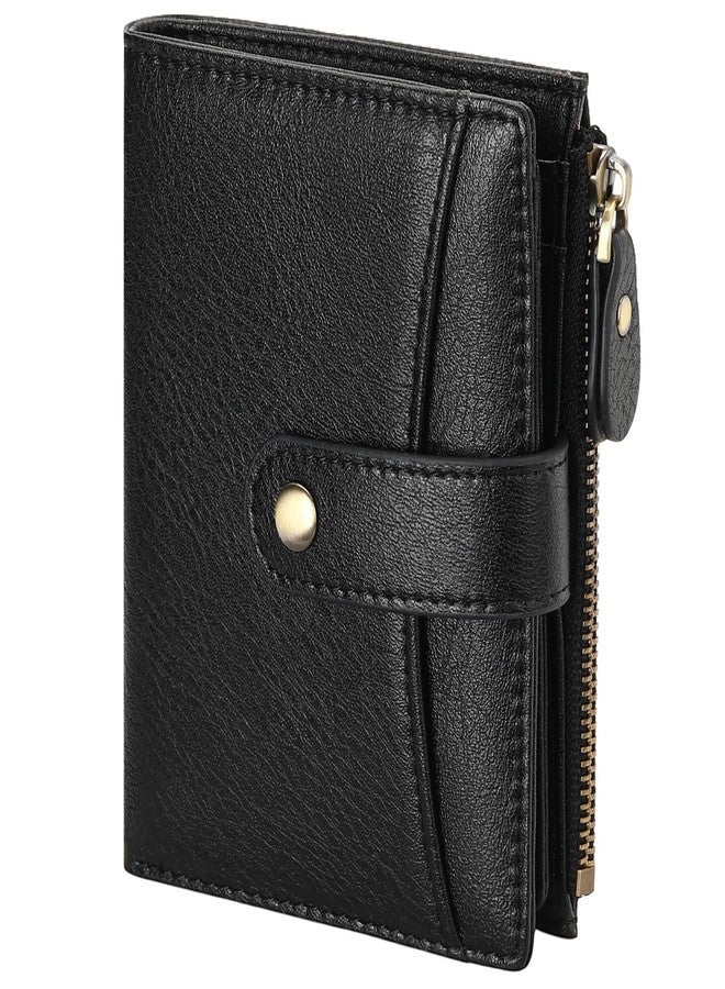 FALAN MULE Small Wallet Women RFID Blocking Bifold Card Holder with Zipper Coin Pocket - Image 1