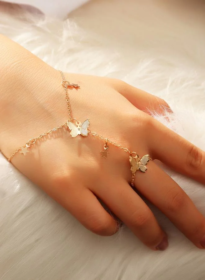 Take Two Butterfly Hand Chain Bracelet