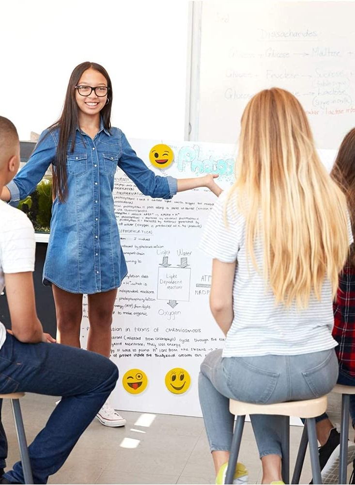 White Board Erasers for Kids Small Eraser Dry Erase Cleaner Wiper Emotion Classroom Home and Office 12 Pack - Image 5