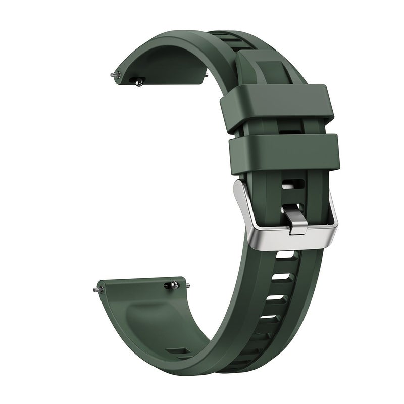 3 Pcs 22mm Watch Straps Set Wild Green Black Azure Blue - Image 3