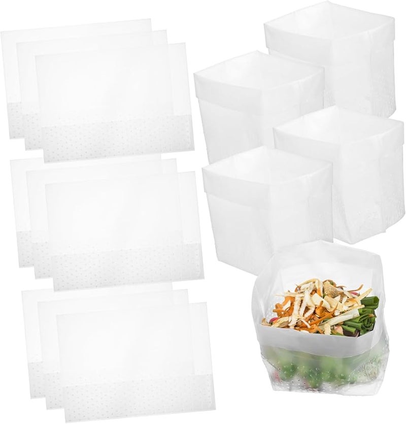 150 قطعة من أكياس القمامة الشفافة القائمة بذاتها لمطبخ الحوض وحمام غرفة النوم - Image 1