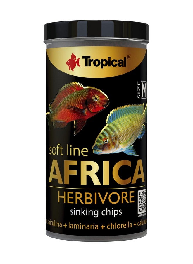 Tropical Soft Line Africa Herbivore M Sinking Chips Fish Food For Herbivorous And Omnivorous African Fish 250Ml/130G - 67574 - Image 1