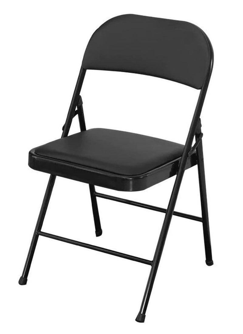 XiuWoo Folding Chair With Padded Seats Multi-Functional Portable Chair For Home Dining Office Outdoor Fishing,Black  - Image 2