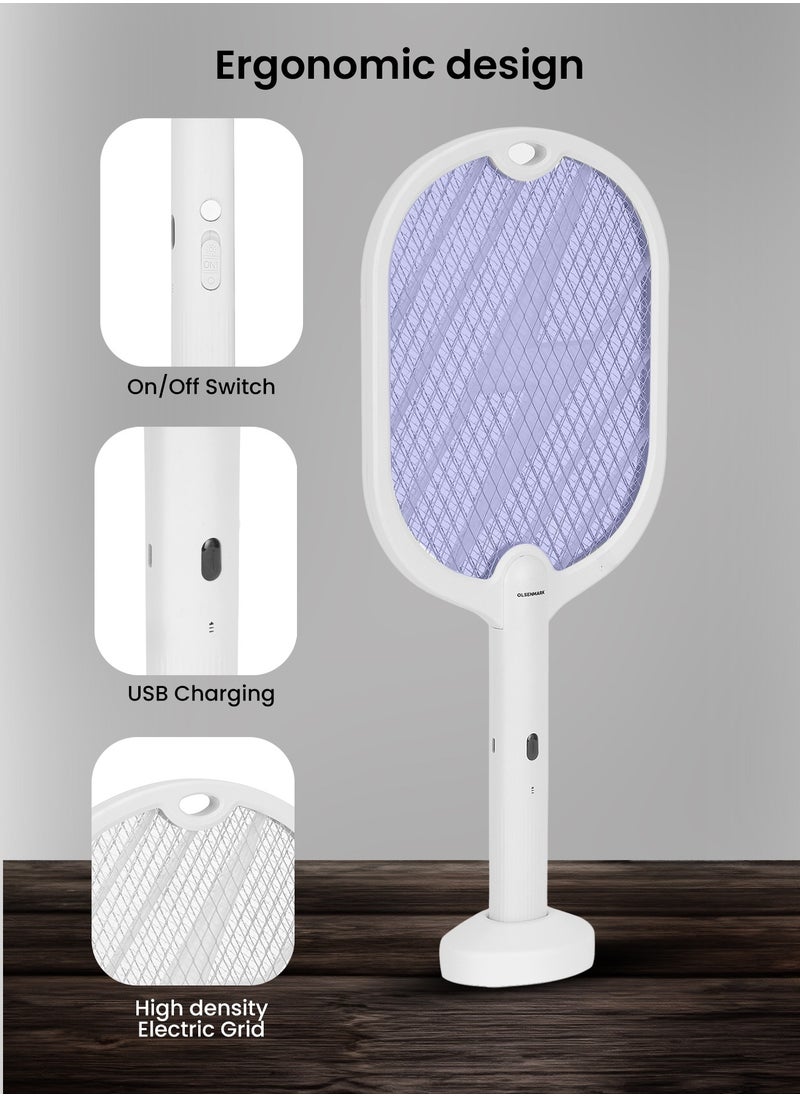 Olsenmark Olsenmark Electric Mosquito Swatter- OMBK1873, Rechargeable, Long Life Lithium Ion Battery and High Power, Charging 4-5 Hours, Insect Bat with UV Light, Perfect for Bedroom, Kids Room, Kitchen  - Image 4