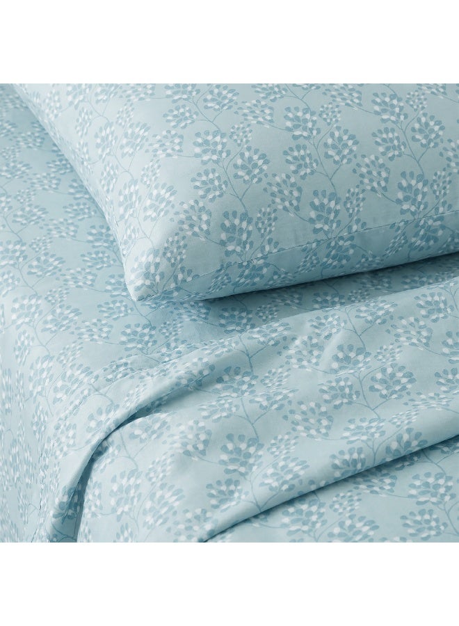 Morano Senses Bedsheet 4 pieces set 240 X 260 Flat Sheet with 2 Pillowcases 50x70 cm and 1 Long Pillowcase 45x185 cm , Machine Washable, , Whisper - Image 3