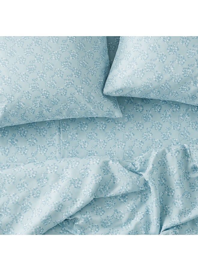 Morano Senses Bedsheet 4 pieces set 240 X 260 Flat Sheet with 2 Pillowcases 50x70 cm and 1 Long Pillowcase 45x185 cm , Machine Washable, , Whisper - Image 2