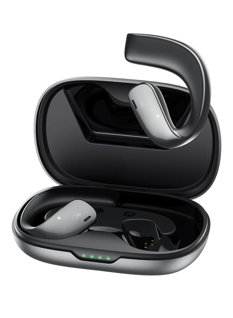 بلاك شارك سماعات أذن Black Shark T20 بتصميم لاسلكي مفتوح الأذن، وعمر بطارية طويل يصل إلى 35 ساعة، واتصال بلوتوث 5.3 بوصة ومقاومة للماء IPX67 - أسود - Image 1