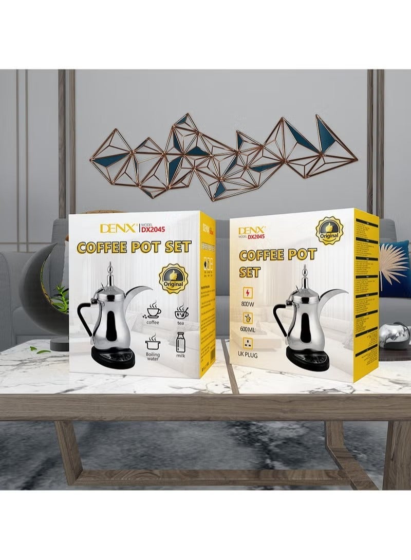 دينكس ماكينة قهوة سعودية كهربائية سعة 600 مل - ماكينة قهوة عربية بتصميم من الفولاذ المقاوم للصدأ وخاصية الحفاظ على الدفء - Image 4