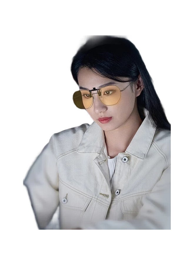 Quark Official [Us Patent Black Lenses] Clip-On Anti-Blue Light Glasses, Foldable Protective Eyewear For Myopia, Sm9503 - Image 2