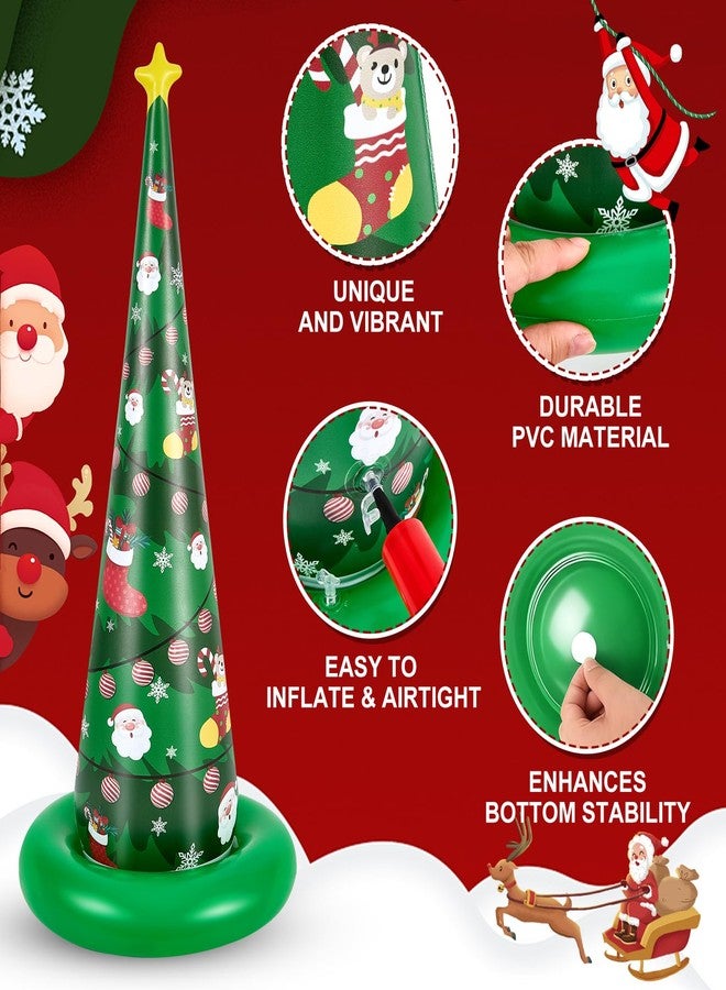 HAIMST Christmas Games, 5 Pack Inflatable Ring Toss Game with 10 Plastic Rings Air Pump, Christmas Party Games for Kids Adults Family Indoor Outdoor Play - Image 5