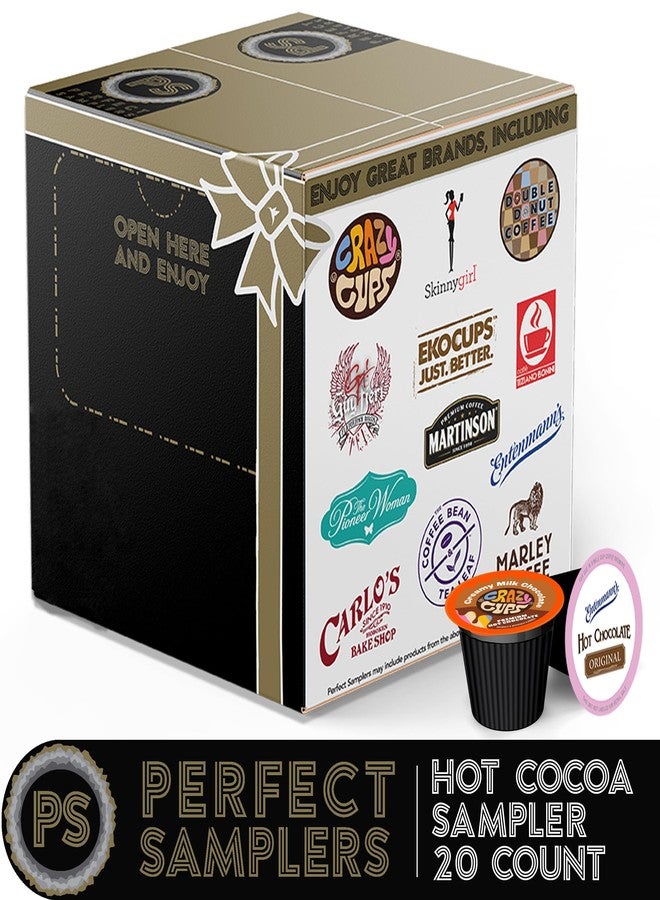 Perfect Samplers مجموعة متنوعة من كبسولات الشوكولاتة الساخنة من بيرفكت سامبلرز، أكواب فردية للتقديم من الكاكاو الساخن لماكينات تحضير القهوة كيوريج كيه كاب، 20 كبسولة - Image 2