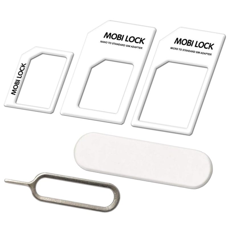 Mobi Lock 6 in 1 Sim Card Adapter Kit (Micro, Nano and Standard Sim) Compatible with All iPhones (15, 14, 13, X, Pro and All iPhone Series), Samsung, HTC, and All Other Android Smartphone Devices - by Mobi Lock - Image 4