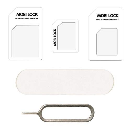 Mobi Lock 6 in 1 Sim Card Adapter Kit (Micro, Nano and Standard Sim) Compatible with All iPhones (15, 14, 13, X, Pro and All iPhone Series), Samsung, HTC, and All Other Android Smartphone Devices - by Mobi Lock - Image 2