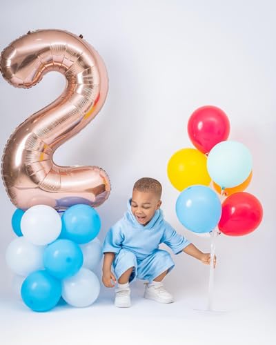 IWERP 16 Balloon Number Rose Gold Number 16th Birthday Balloons 40 Inch Sweet 16 Years Old Rose Gold Birthday Decorations for Boys Girls 16th Anniversary Decorations - Image 5