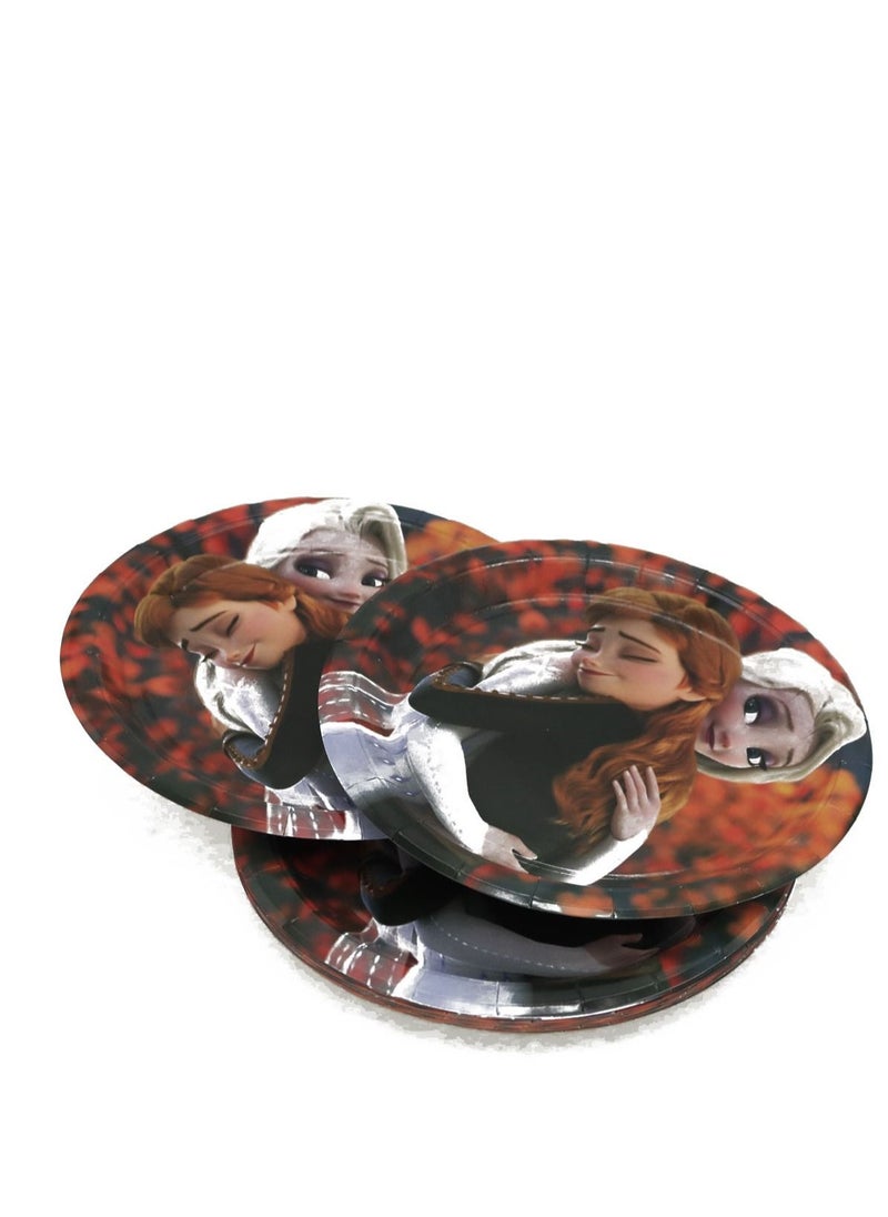 co arma - A set of paper party dishes with the character of Elsa and Anna, 12 pieces - Image 1