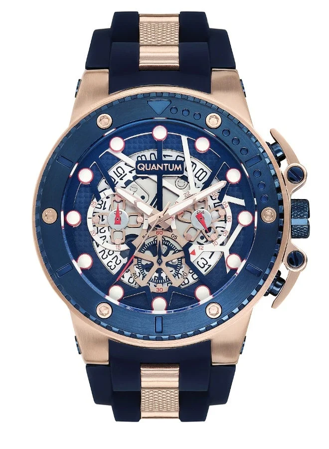 Quantum Men's Silicone Chronograph Watch HNG535.999 - 50 mm