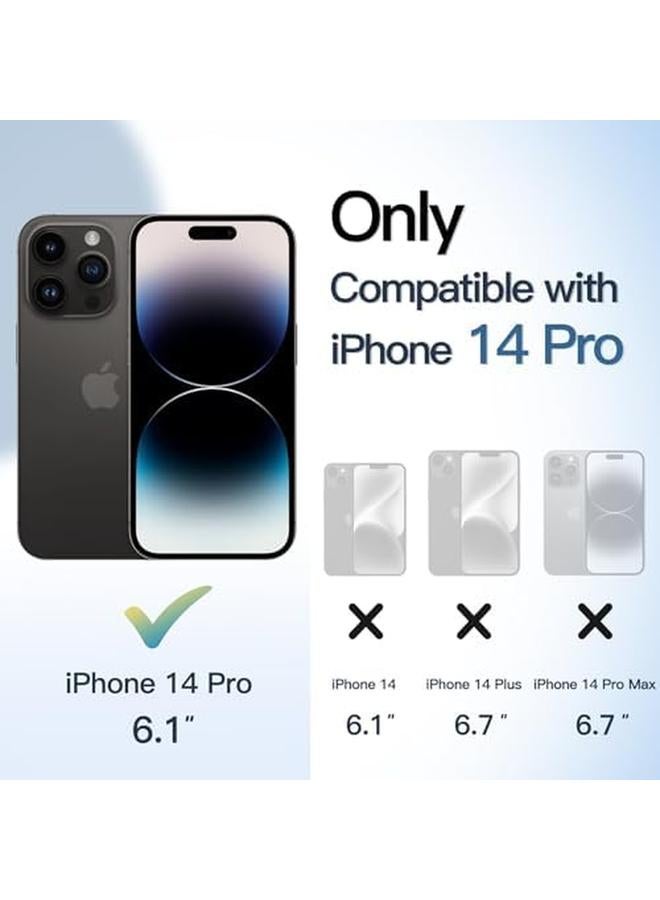 Jetech Case For Iphone 14 Pro 6.1 Inch Shockproof Phone Bumper Cover Solid Color Matte Tpu Frame Anti Scratch Clear Back Space Black - Image 2