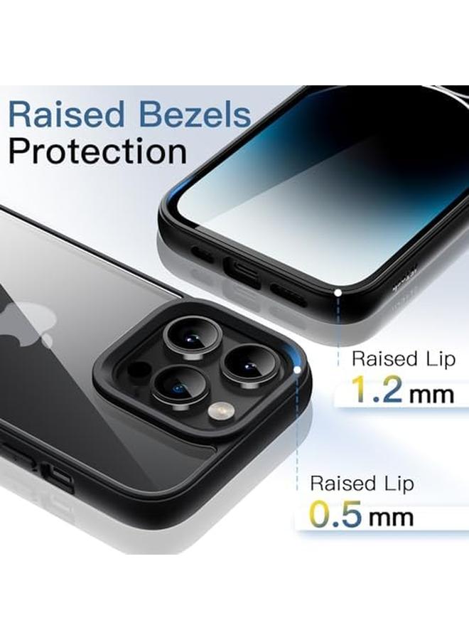 Jetech Case For Iphone 14 Pro 6.1 Inch Shockproof Phone Bumper Cover Solid Color Matte Tpu Frame Anti Scratch Clear Back Space Black - Image 5