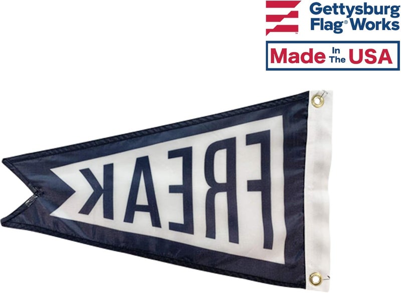 Gettysburg Flag Works دع علمك الفريد يرفرف! علم قارب نايلون أسود وأبيض 12x18"، متين لجميع الأحوال الجوية، مصنوع بفخر في الولايات المتحدة الأمريكية - Image 2