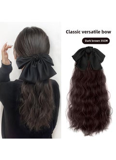 Horsetail Wig Womens Bow Low Horsetail Clip Natural Fluffy Simulation Can Tie High School Long Water Corrugated Roll HorsetailClassic Black Bow Dark Brown 35cm Classic Black Bow Dark Brown 35cm - pzsku/Z986928CBFF1702A566A7Z/45/_/1724426811/40069c16-dbec-4f5c-8419-92c98a2a3fc2