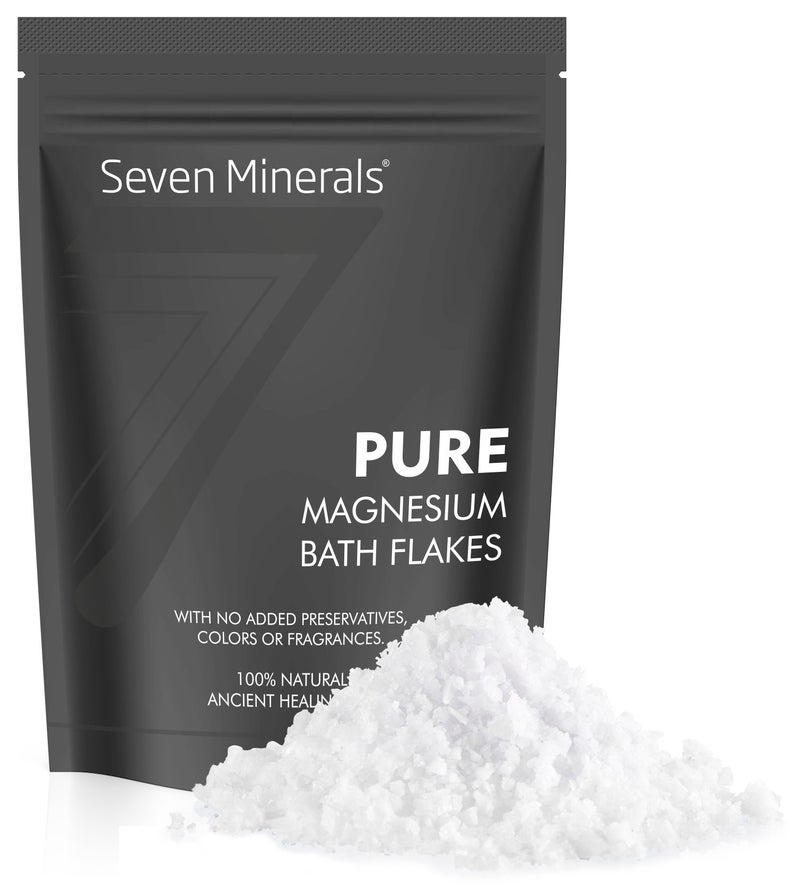 Seven Minerals Pure Magnesium Chloride Flakes 3 lb - Absorbs Better Than Epsom Salt - All Natural Unscented Foot Soak (15 uses) or Full Body Bath (8 uses) for Relaxation, Muscle Pain and More! - Image 2